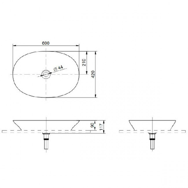 Раковина полувстраиваемая TOTO TL L4706E#XW